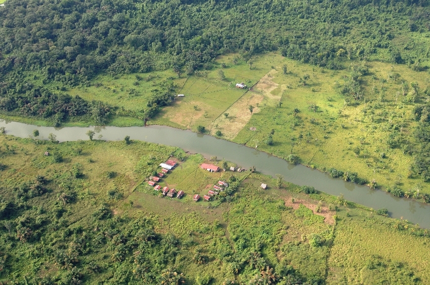 The Río Guarumo, type locality of the species, as it runs through Bocas del Toro province, Panama.