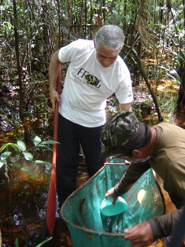 FFSG t-shirt worn by Dr Roberto Reis, FFSG Regional Chair for South America, in Barcelos, Amazonas state, Brazil